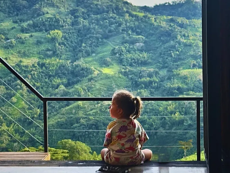 Terraza con vista al valle