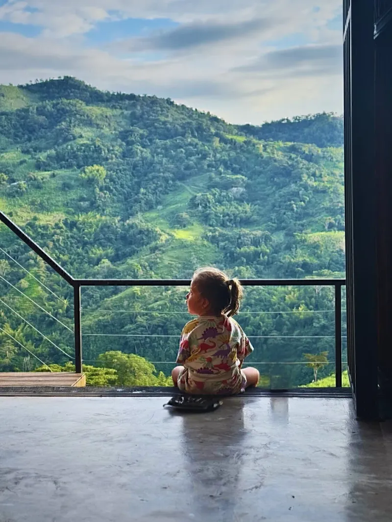 Vista interior de la Cabaña Bague