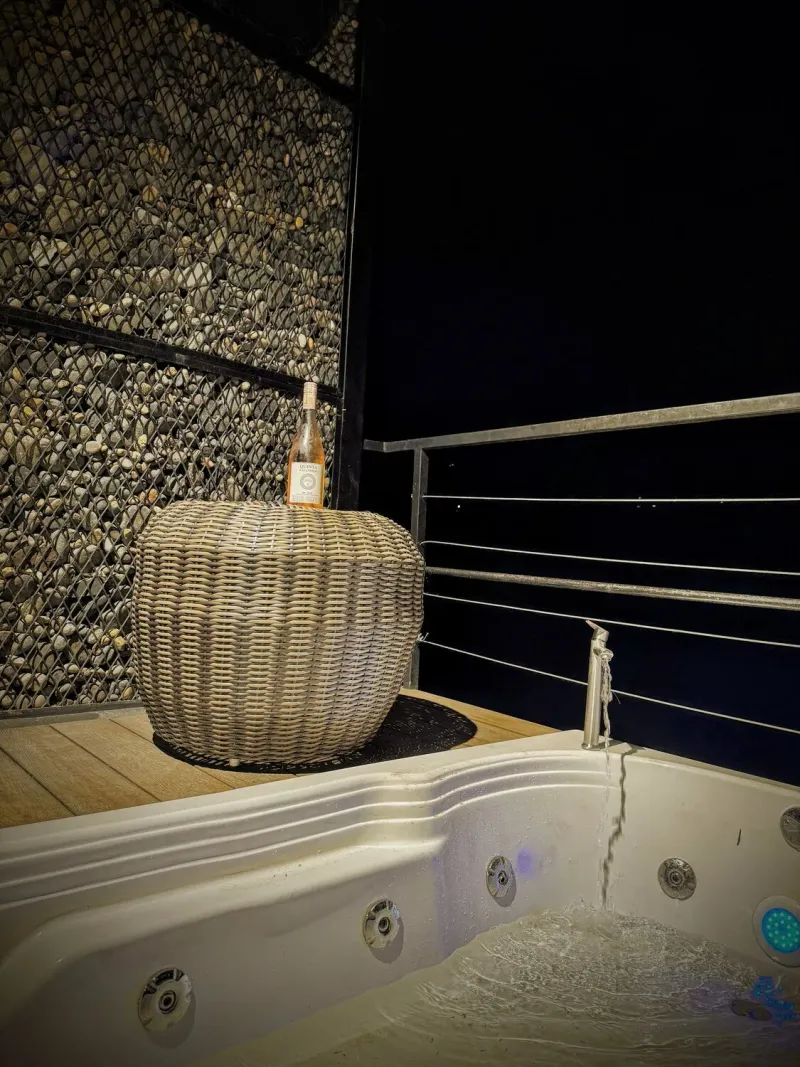 Área de asador a gas privado