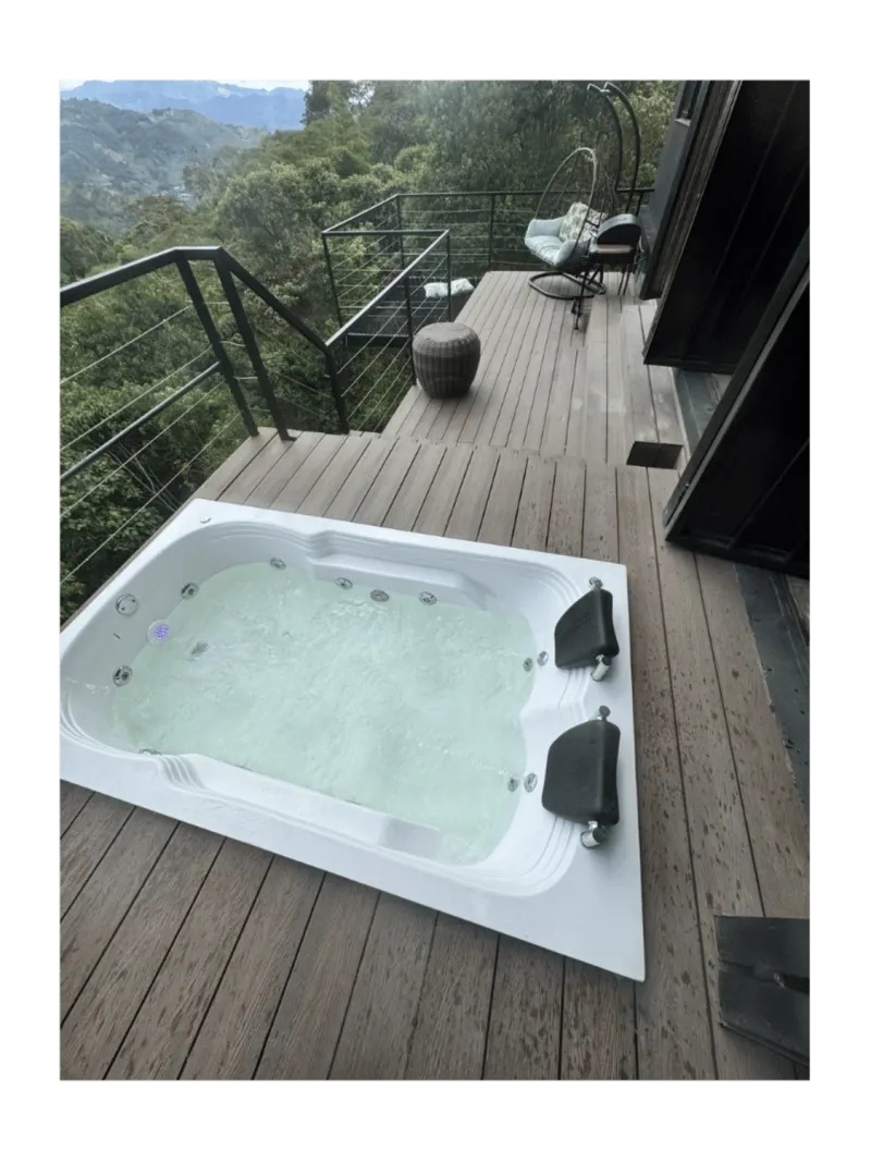 Ambiente relajante de la cabaña